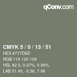 Color code: CMYK 5 / 0 / 13 / 51 | qconv.com