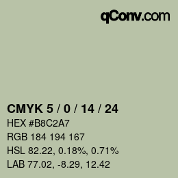 Color code: CMYK 5 / 0 / 14 / 24 | qconv.com