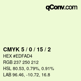 Color code: CMYK 5 / 0 / 15 / 2 | qconv.com