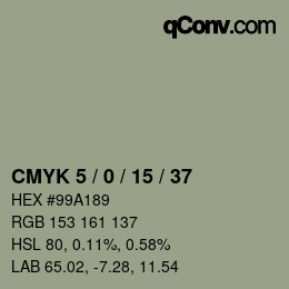 Código de color: CMYK 5 / 0 / 15 / 37 | qconv.com