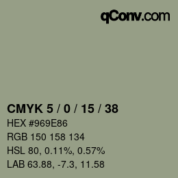 Código de color: CMYK 5 / 0 / 15 / 38 | qconv.com