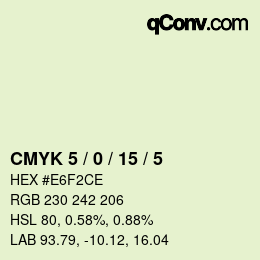 Color code: CMYK 5 / 0 / 15 / 5 | qconv.com