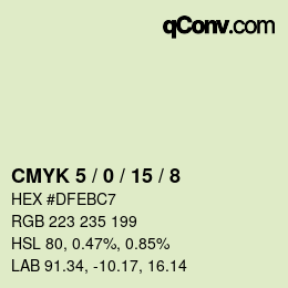 Color code: CMYK 5 / 0 / 15 / 8 | qconv.com