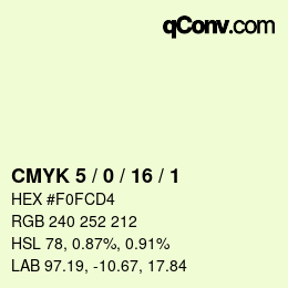 Color code: CMYK 5 / 0 / 16 / 1 | qconv.com