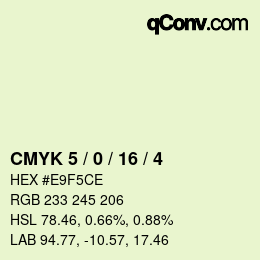 Color code: CMYK 5 / 0 / 16 / 4 | qconv.com