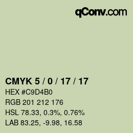 颜色代码: CMYK 5 / 0 / 17 / 17 | qconv.com