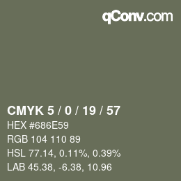 カラーコード: CMYK 5 / 0 / 19 / 57 | qconv.com