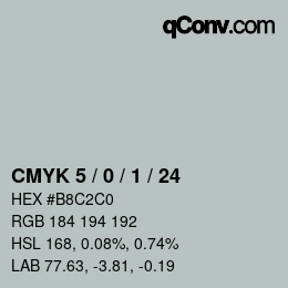 颜色代码: CMYK 5 / 0 / 1 / 24 | qconv.com