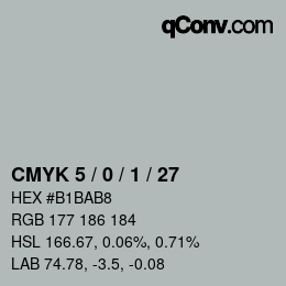 Color code: CMYK 5 / 0 / 1 / 27 | qconv.com