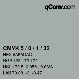 カラーコード: CMYK 5 / 0 / 1 / 32 | qconv.com