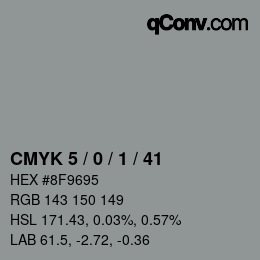 Color code: CMYK 5 / 0 / 1 / 41 | qconv.com