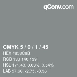 Color code: CMYK 5 / 0 / 1 / 45 | qconv.com