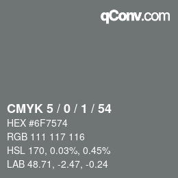 颜色代码: CMYK 5 / 0 / 1 / 54 | qconv.com