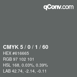 カラーコード: CMYK 5 / 0 / 1 / 60 | qconv.com