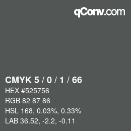 カラーコード: CMYK 5 / 0 / 1 / 66 | qconv.com