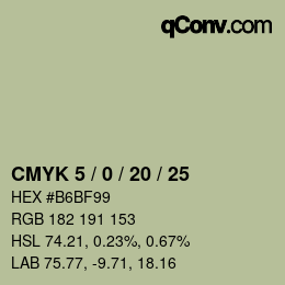 Color code: CMYK 5 / 0 / 20 / 25 | qconv.com