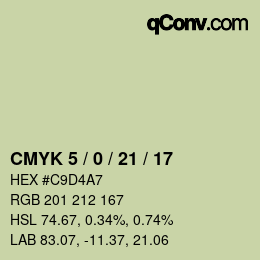 颜色代码: CMYK 5 / 0 / 21 / 17 | qconv.com