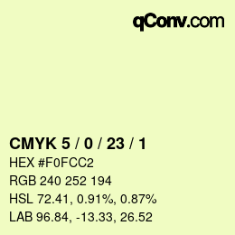 Color code: CMYK 5 / 0 / 23 / 1 | qconv.com