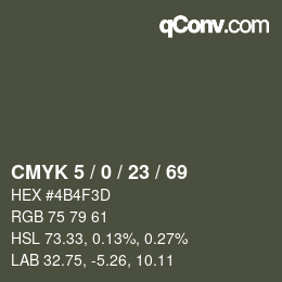 Color code: CMYK 5 / 0 / 23 / 69 | qconv.com