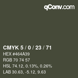 Color code: CMYK 5 / 0 / 23 / 71 | qconv.com