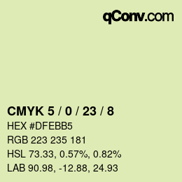 Color code: CMYK 5 / 0 / 23 / 8 | qconv.com