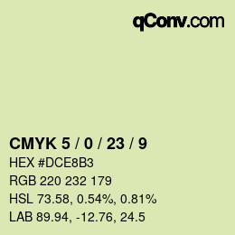 カラーコード: CMYK 5 / 0 / 23 / 9 | qconv.com