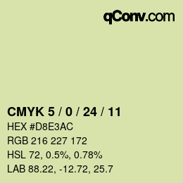 カラーコード: CMYK 5 / 0 / 24 / 11 | qconv.com