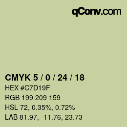 カラーコード: CMYK 5 / 0 / 24 / 18 | qconv.com