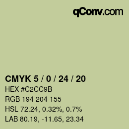 Color code: CMYK 5 / 0 / 24 / 20 | qconv.com