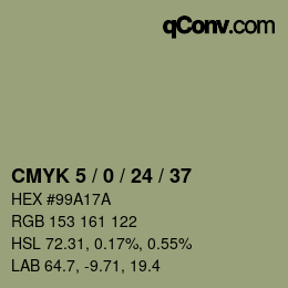颜色代码: CMYK 5 / 0 / 24 / 37 | qconv.com