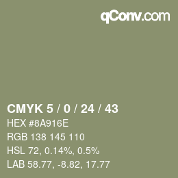 Color code: CMYK 5 / 0 / 24 / 43 | qconv.com