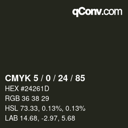 Color code: CMYK 5 / 0 / 24 / 85 | qconv.com