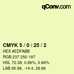 Color code: CMYK 5 / 0 / 25 / 2 | qconv.com