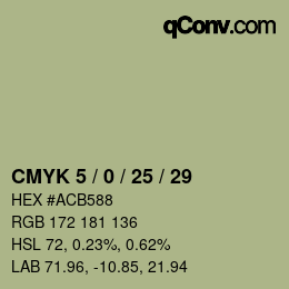 颜色代码: CMYK 5 / 0 / 25 / 29 | qconv.com