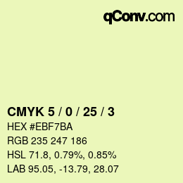 Color code: CMYK 5 / 0 / 25 / 3 | qconv.com