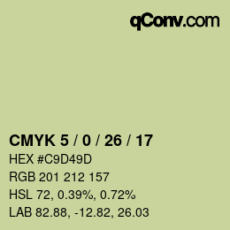 颜色代码: CMYK 5 / 0 / 26 / 17 | qconv.com