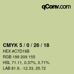 Farbcode: CMYK 5 / 0 / 26 / 18 | qconv.com