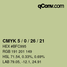 カラーコード: CMYK 5 / 0 / 26 / 21 | qconv.com