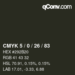 Color code: CMYK 5 / 0 / 26 / 83 | qconv.com