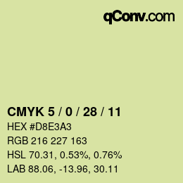 Color code: CMYK 5 / 0 / 28 / 11 | qconv.com