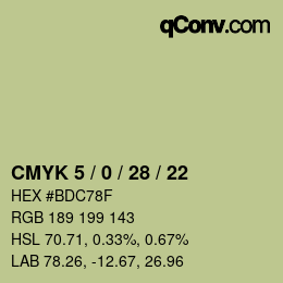 カラーコード: CMYK 5 / 0 / 28 / 22 | qconv.com