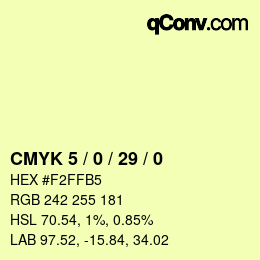 Color code: CMYK 5 / 0 / 29 / 0 | qconv.com