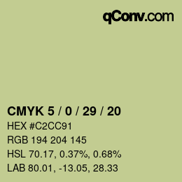 カラーコード: CMYK 5 / 0 / 29 / 20 | qconv.com
