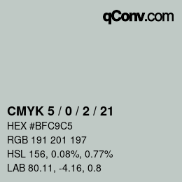 Color code: CMYK 5 / 0 / 2 / 21 | qconv.com