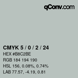 Color code: CMYK 5 / 0 / 2 / 24 | qconv.com