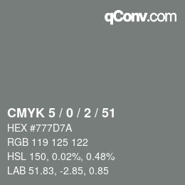 Color code: CMYK 5 / 0 / 2 / 51 | qconv.com