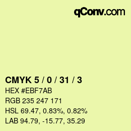 Color code: CMYK 5 / 0 / 31 / 3 | qconv.com