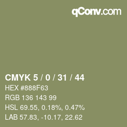 Color code: CMYK 5 / 0 / 31 / 44 | qconv.com