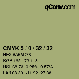 カラーコード: CMYK 5 / 0 / 32 / 32 | qconv.com
