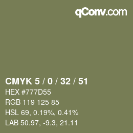 Color code: CMYK 5 / 0 / 32 / 51 | qconv.com